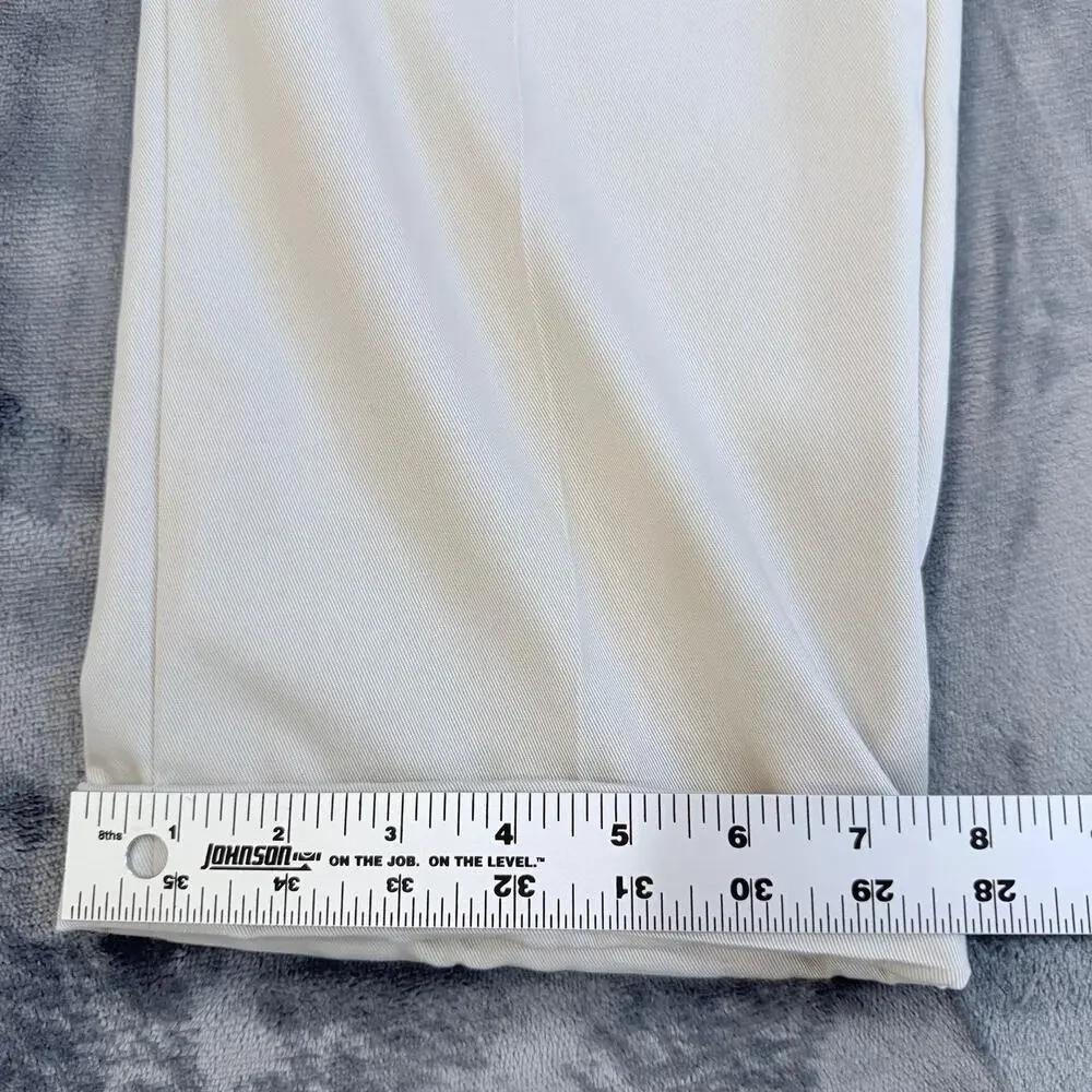 Brooks Brothers Off-White Pleated Chinos